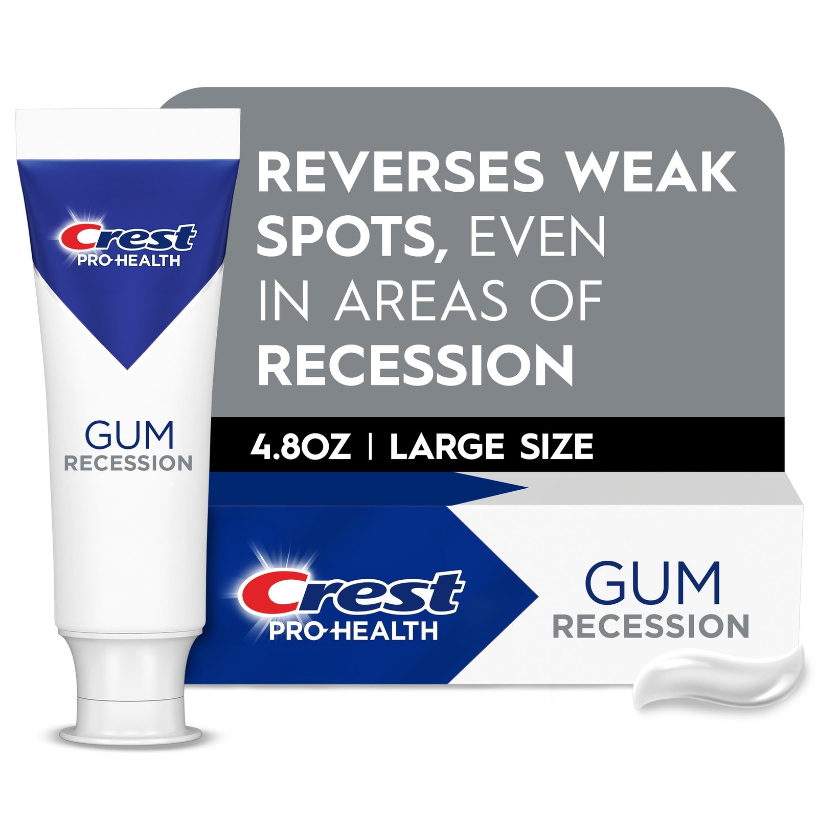Toothpaste Crest Pro Health Gum Recession Anticavity 4.6 oz White