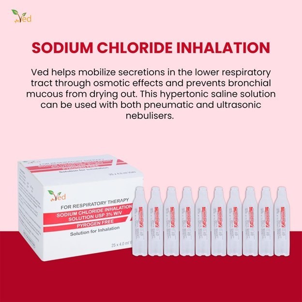 VED Hypertone Inhalation Salt Solution 3% Sodium Chloride (NaCl), 25 x 4.0ml Sin