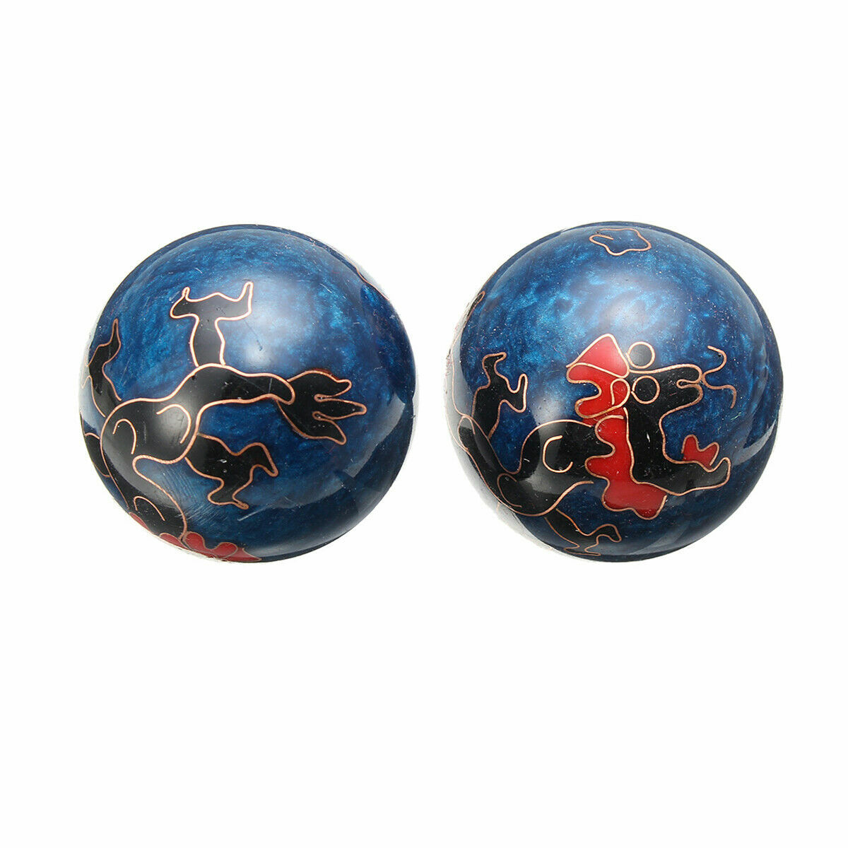 2x 40mm Dragon Baoding Balls Health Exercise Stress Chinese Therapy