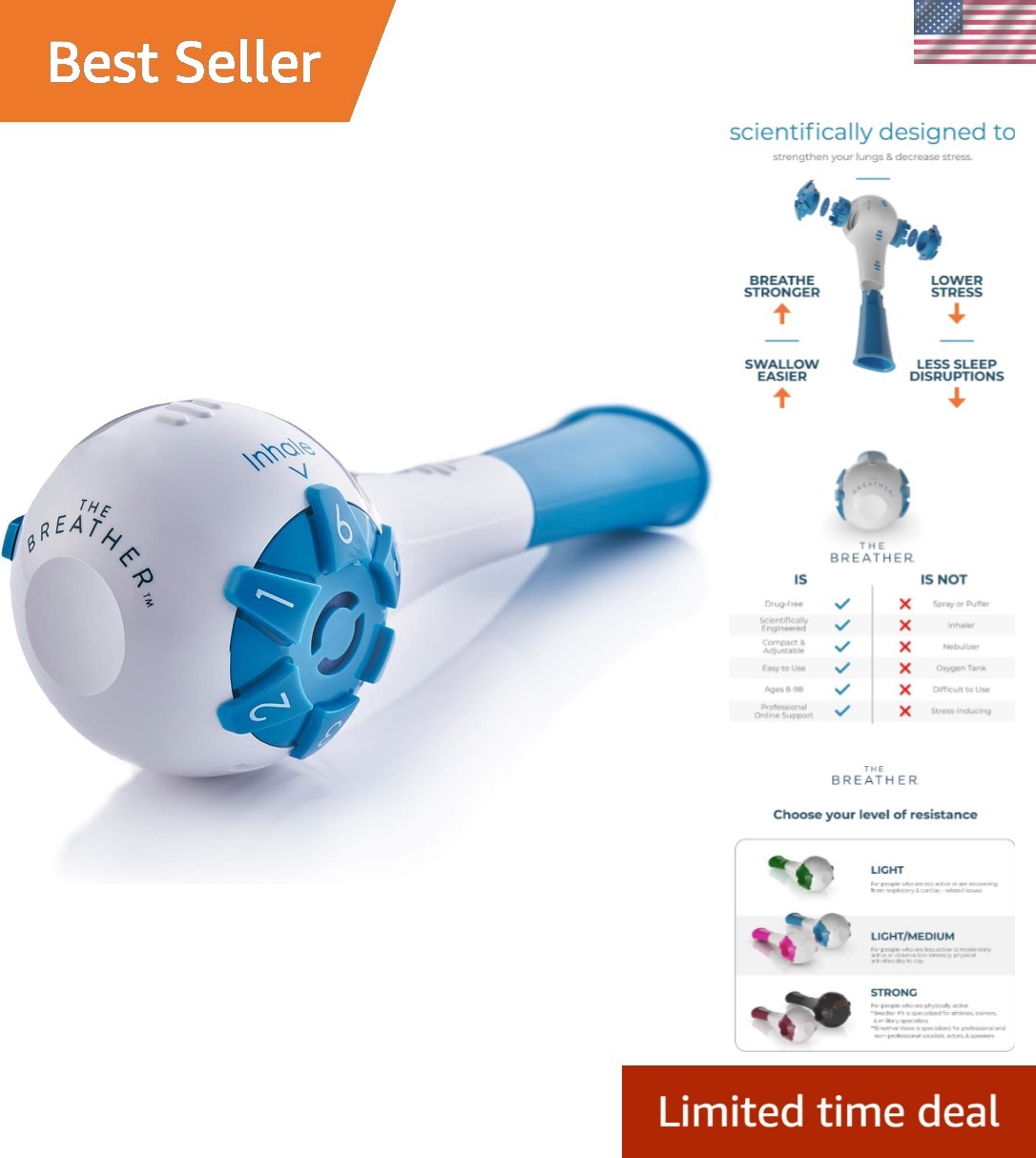 Natural Breathing Exerciser Trainer For Drug-Free Respiratory Therapy │ Breat…
