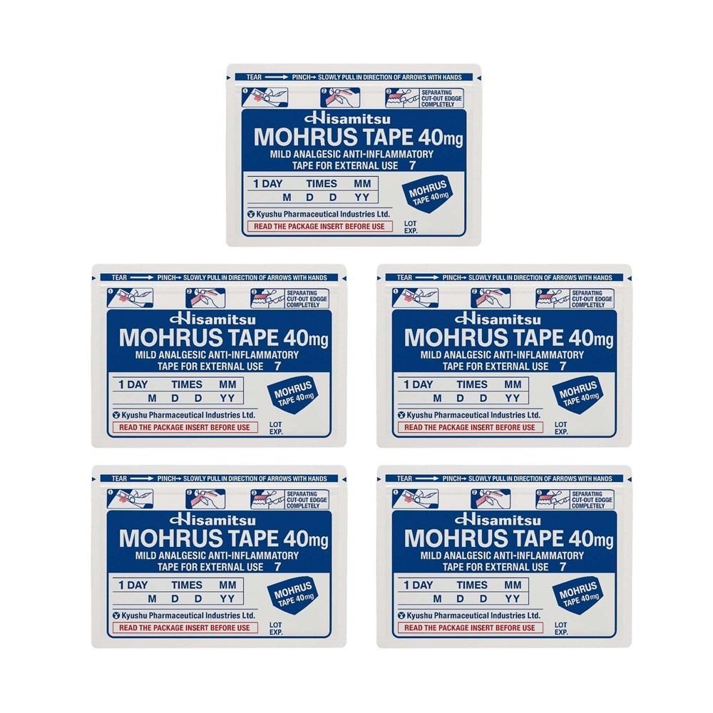 5 Packs Hisamitsu Patches Mohrus Tape L 40mg Muscle Pain Relief Patches