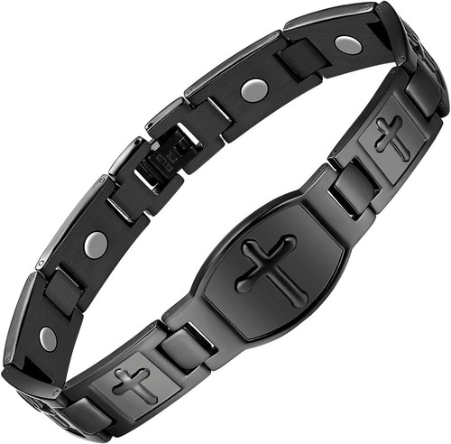Jecanori Magnetic Bracelets for Men,Titanium Steel Bracelet Men with…