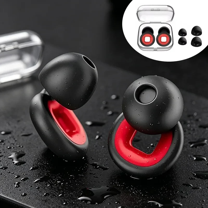25dB Noise Reduction Earplugs Memory Foam Silicone Sleep Swim Travel Earbuds