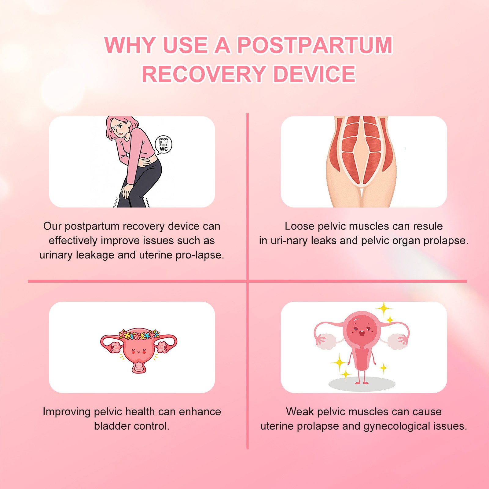 Pelvic Floor Kegel System Rechargeable Women Vaginal Tightening Home Care