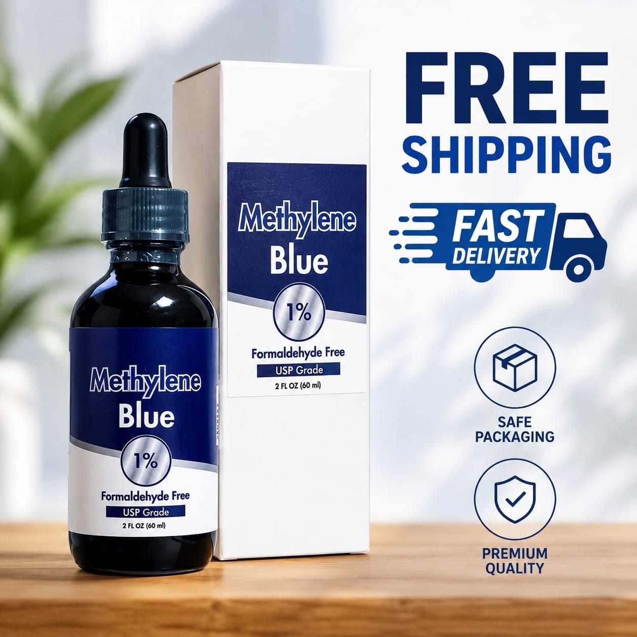 1Pack: Metylene Blue 1% USP Grade 60ml