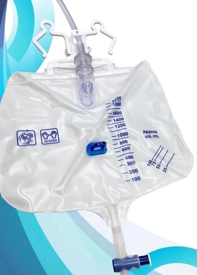Urinary Drainage Bag Large 2000ml Adults Latex-Free Sterile Exp 8/30 9pk Sealed