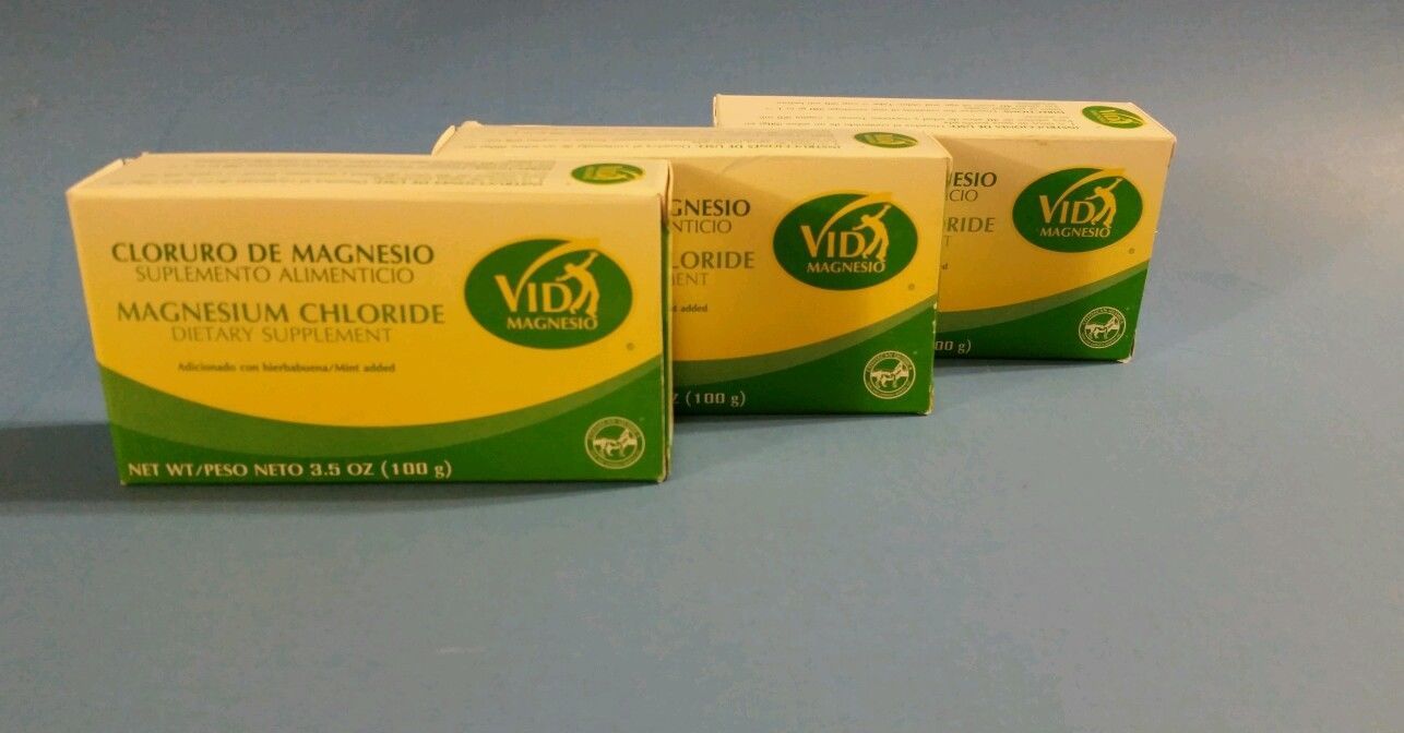 Magnesium Chloride 50g (6 PK) Cloruro de Magnesio 50g each ( Vida Magnesio )