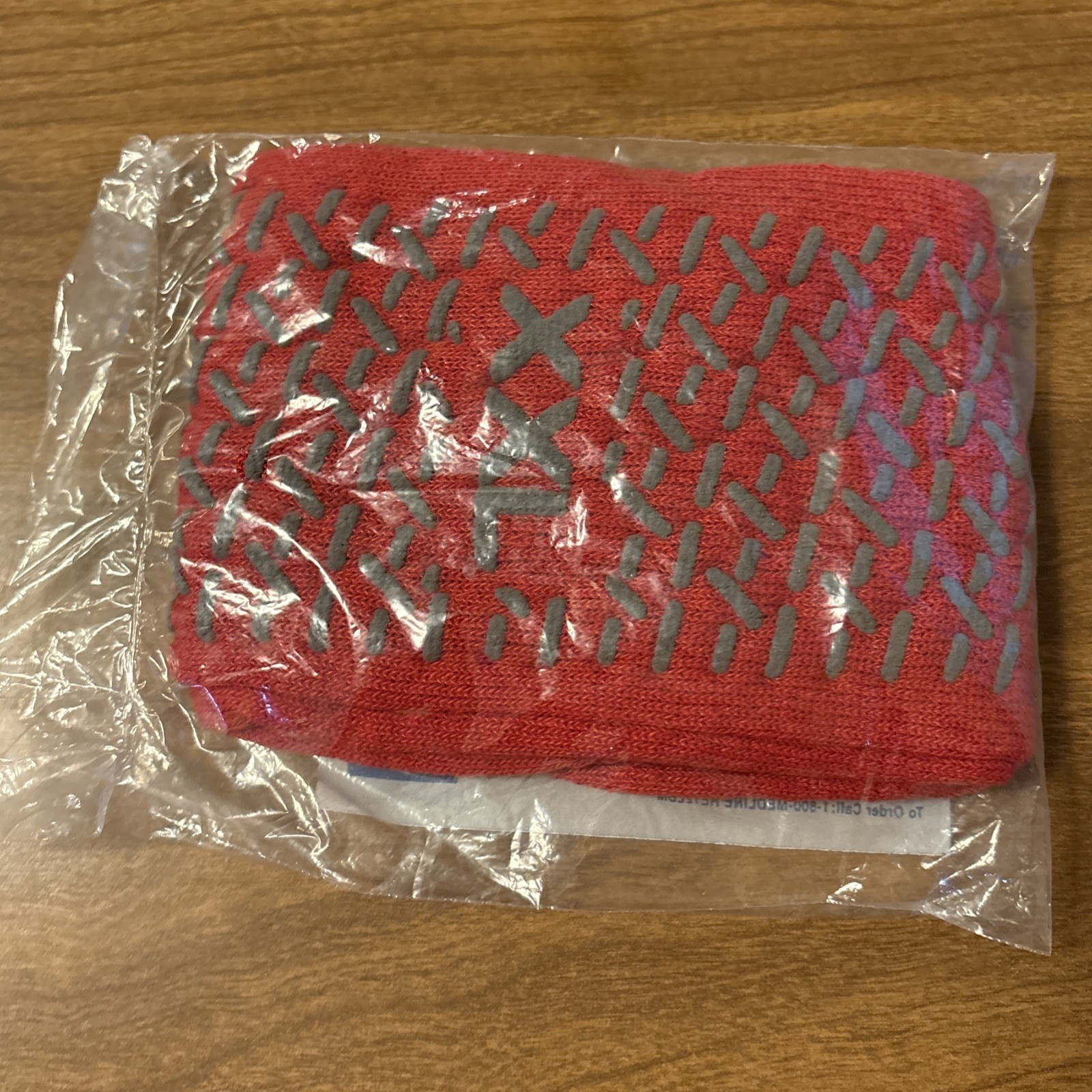 Pair Medline Double Tread Fall Prevention Red Slippers Size XXL Slipper Socks