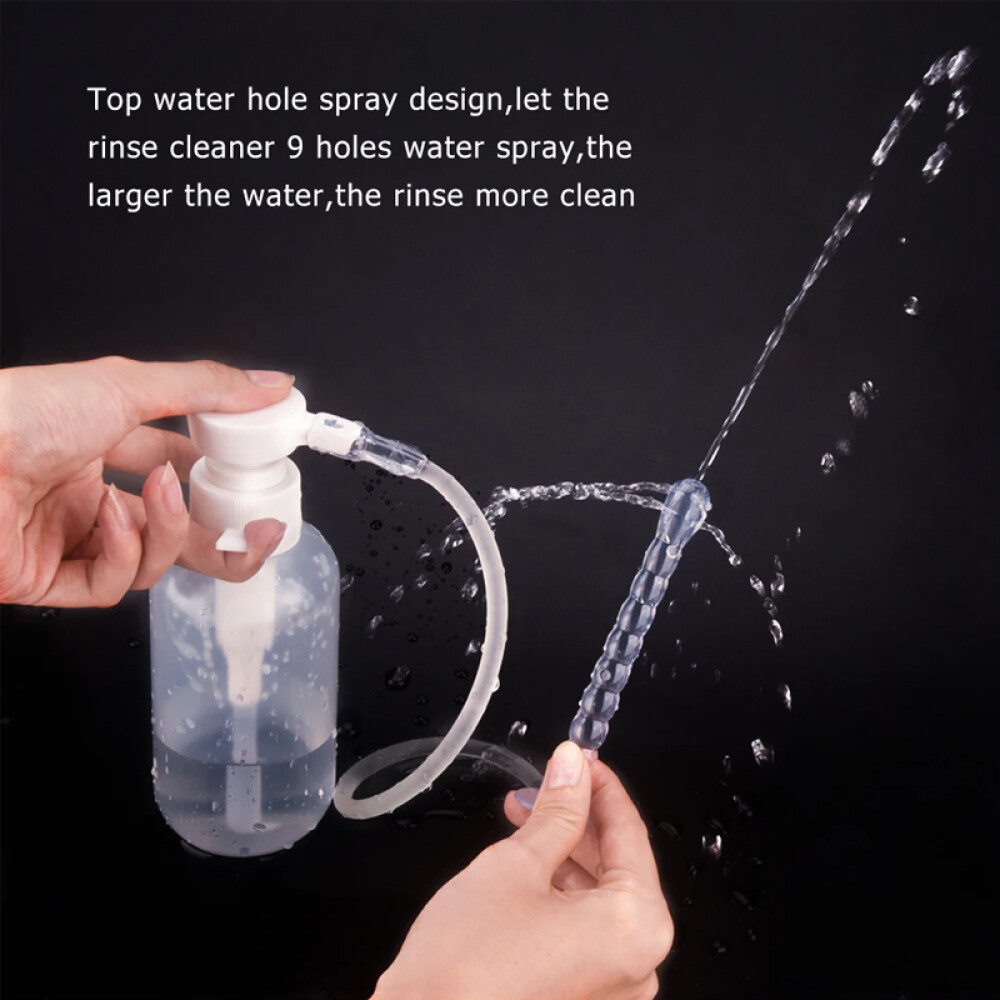 300ml Manual Press Pump Bottle Enema Douche Bulb Vaginal Anal Cleansing Supply