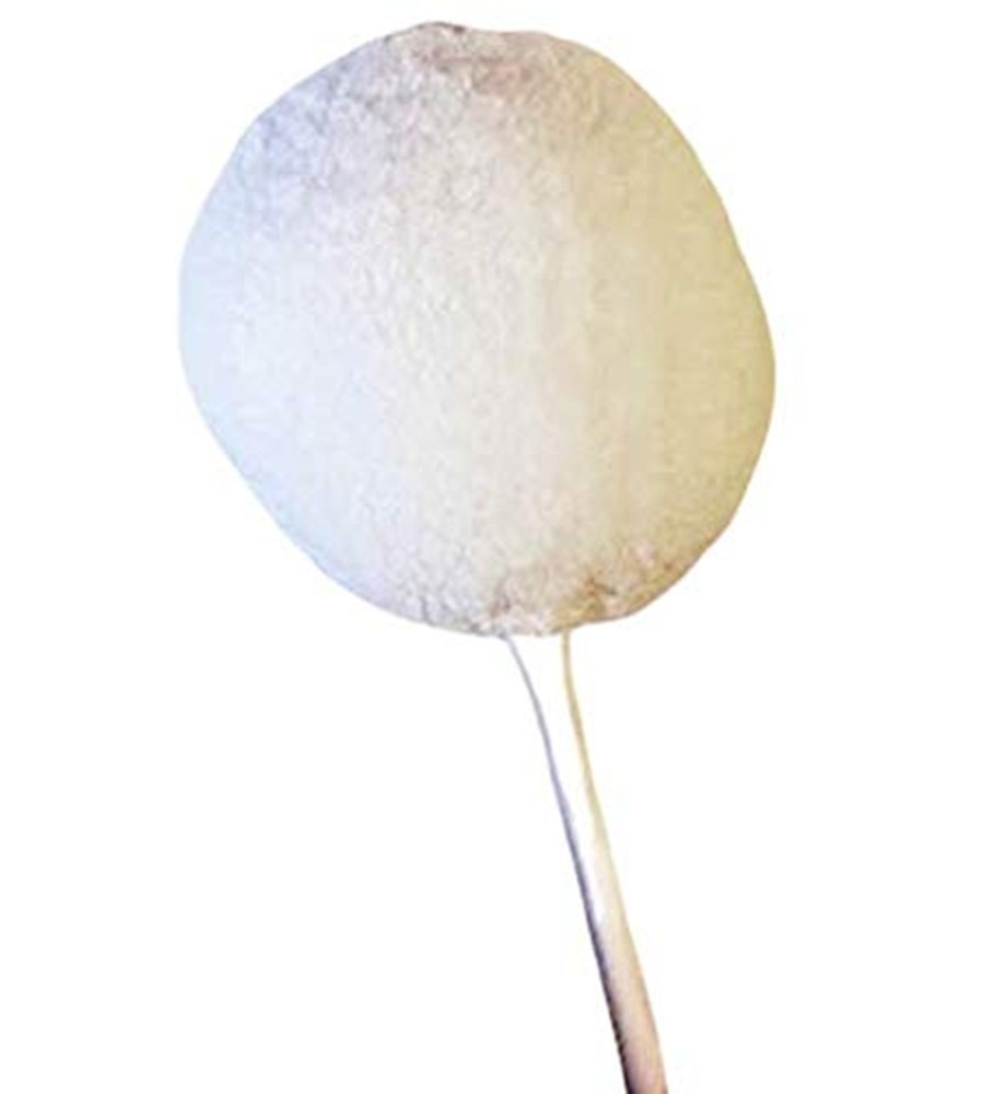 PUFF-ON-A-STICK – Long Handle fluffy fabric fleece body puff on a handle
