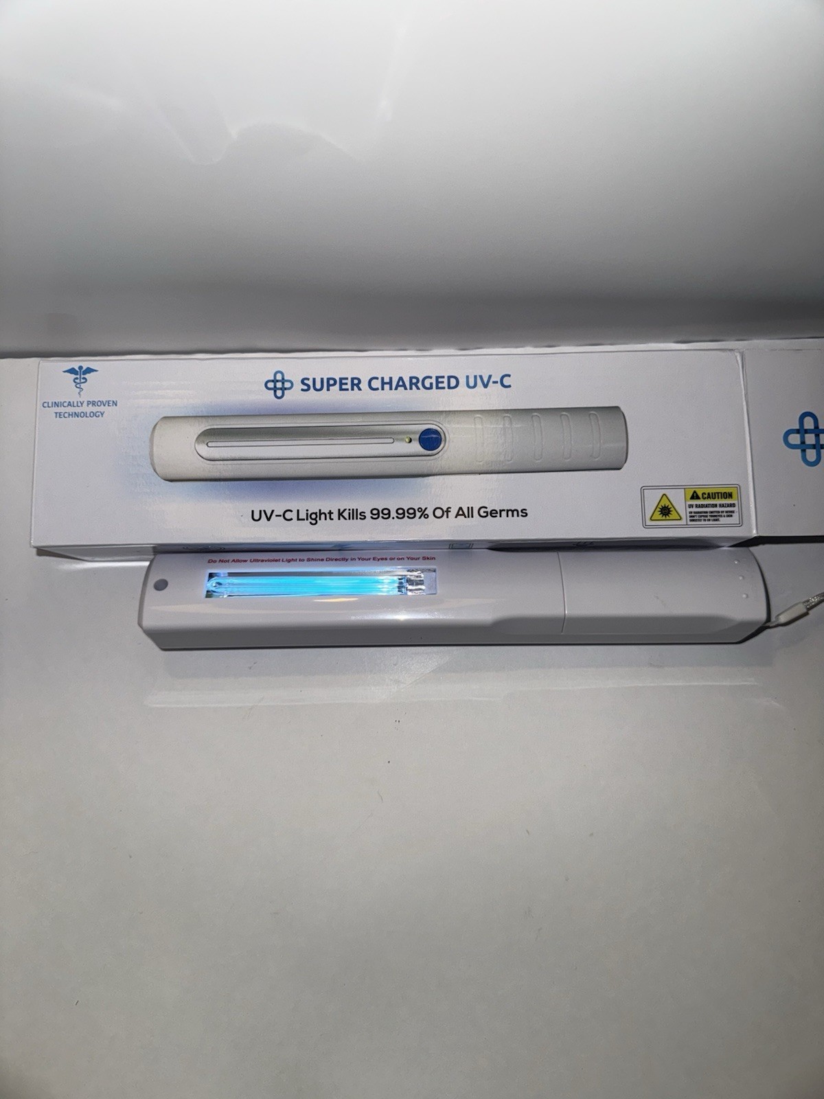 Handheld Super Charged UV-C Light KILL 99.99% ALL GERMS. Tested Works READ