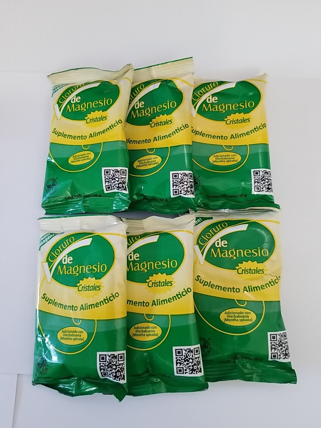 Magnesium Chloride 50g (6 PK) Cloruro de Magnesio 50g each ( Vida Magnesio )