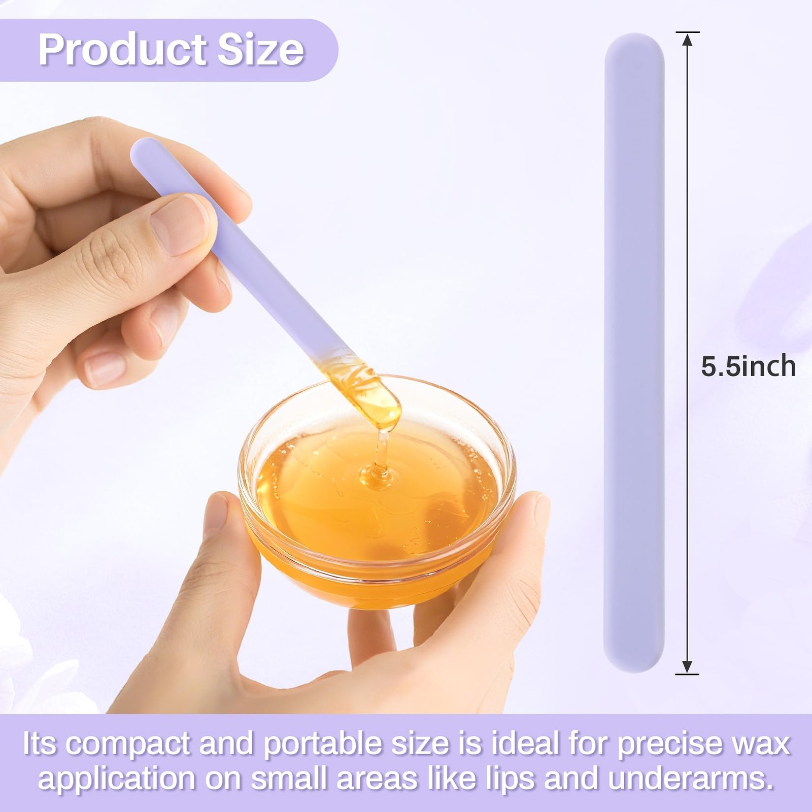 RAQEHO 3 Reusable Silicone Wax Spatula – Non-stick Wax Applicator Stir Sticks fo