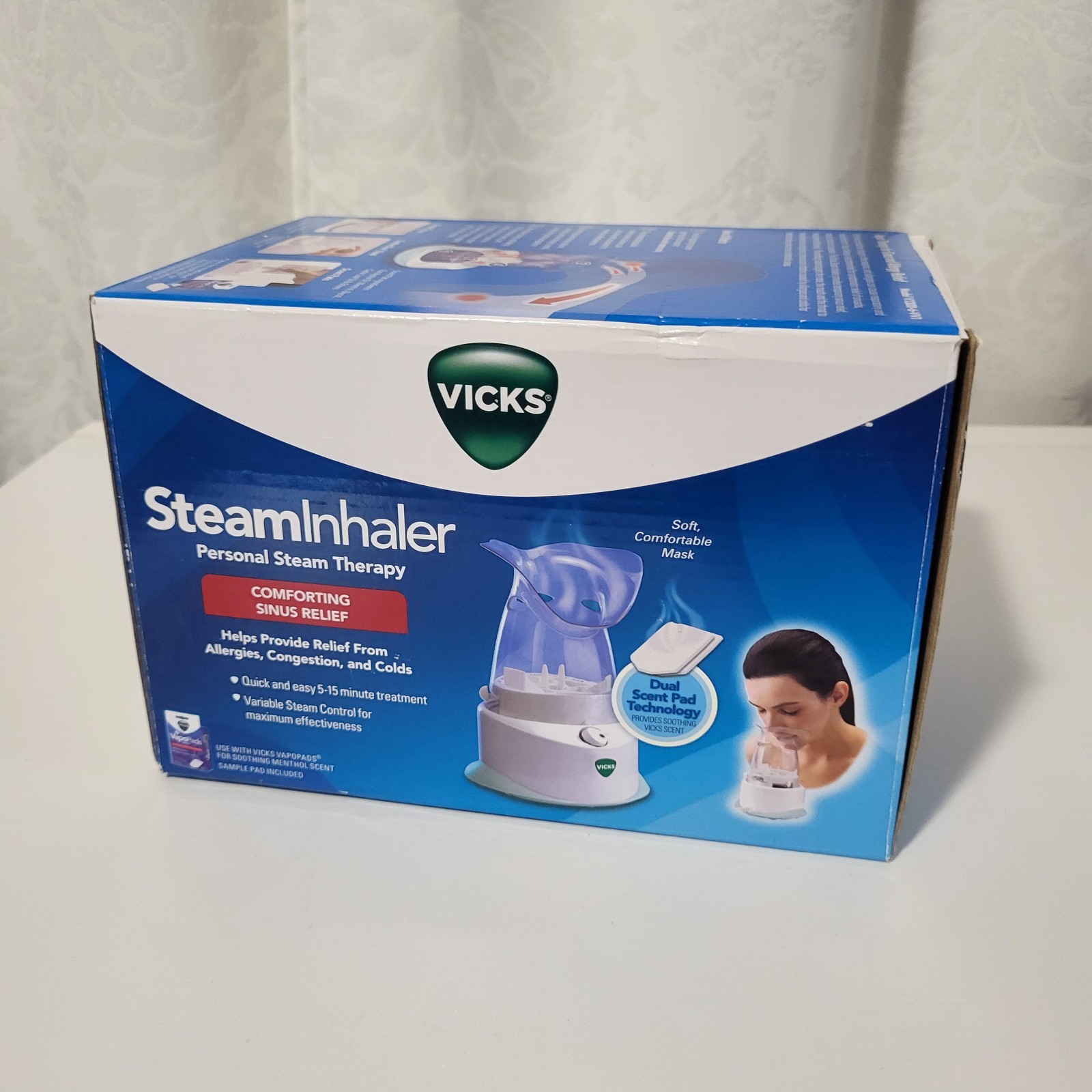 Vicks V1200 Electric Personal Steam Inhaler White V1200 Descongestan