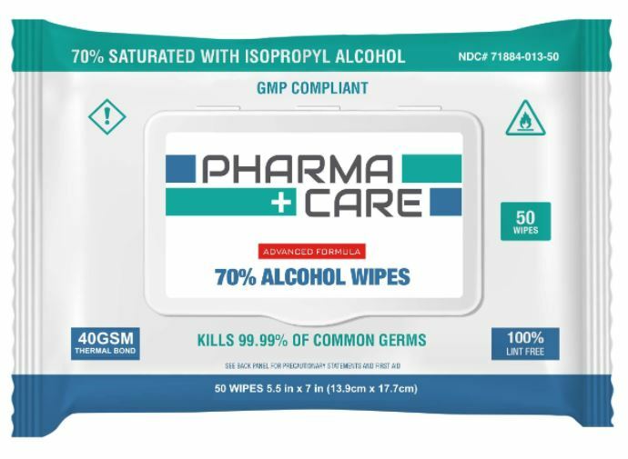 Pharmacare Advance Formula 70% Isopropyl Alcohol Compliant Wipes (1 Pack)