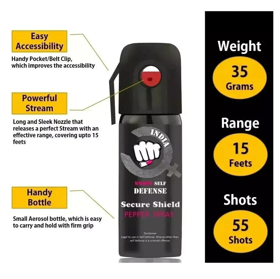 BE Safe Forever Ultra Max Woman Safety Spray | Free Shipping | 55 ML(Pack of 4)