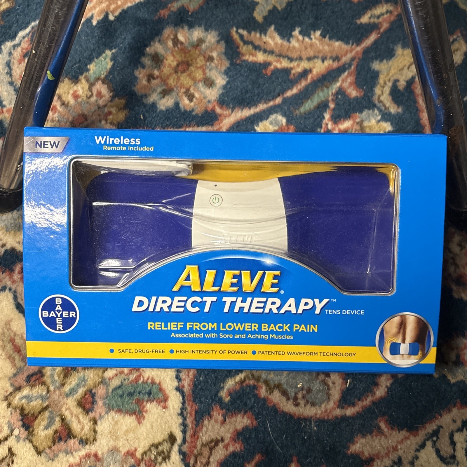 Bayer Aleve Direct Therapy Tens Device Lower Back Wireless Remote No Pads