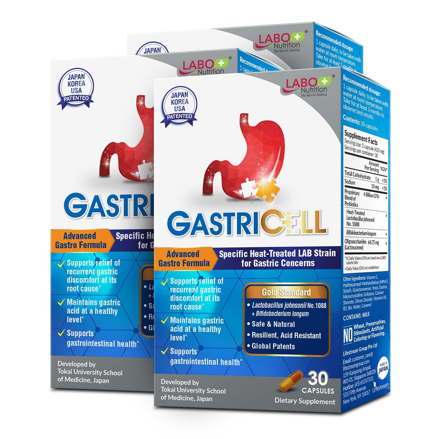 LABO Nutrition GASTRICELL – Acid Reflux, Heartburn, Recurring Gastric…