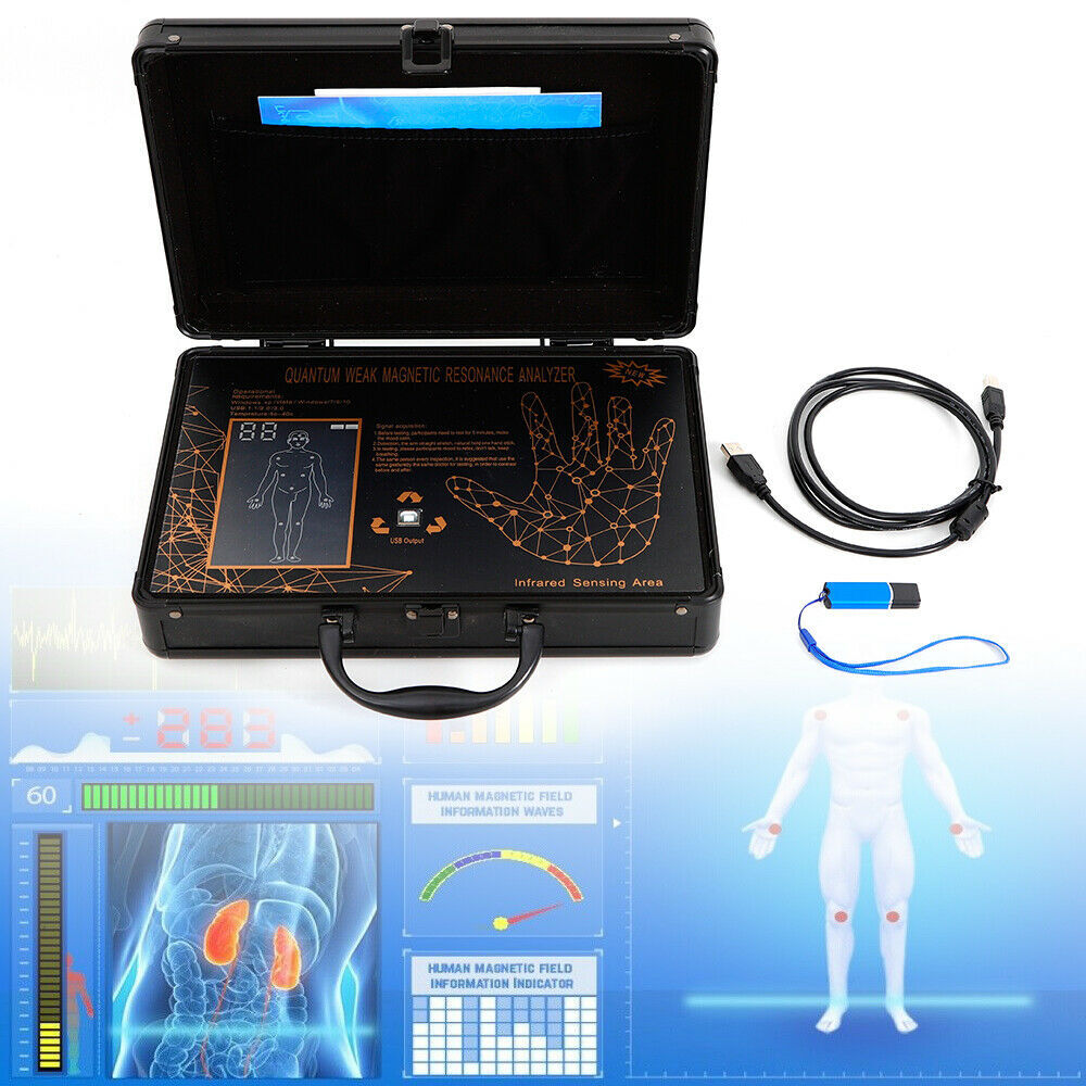 NEW 4TH 4.7.0 Black Hand Touch Quantum Magnetic Resonance Body Health Analyzer