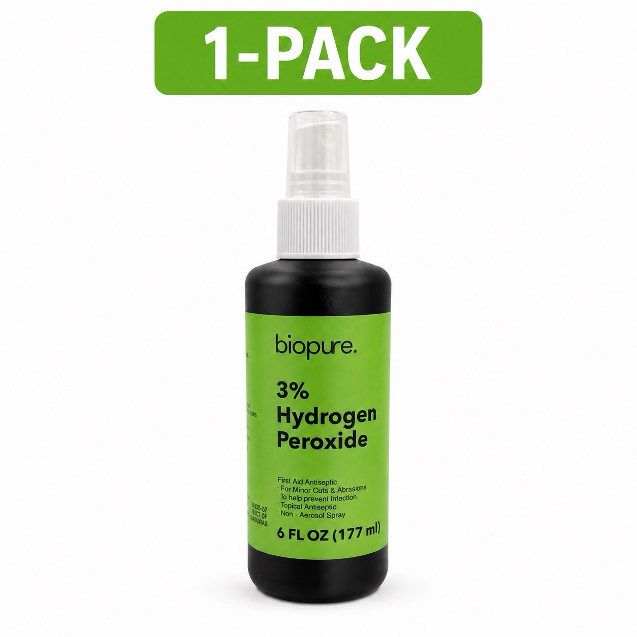 Biopure 3% Hydrogen Peroxide Spray 6 FL OZ Antiseptic for Minor Cuts & Abrasions
