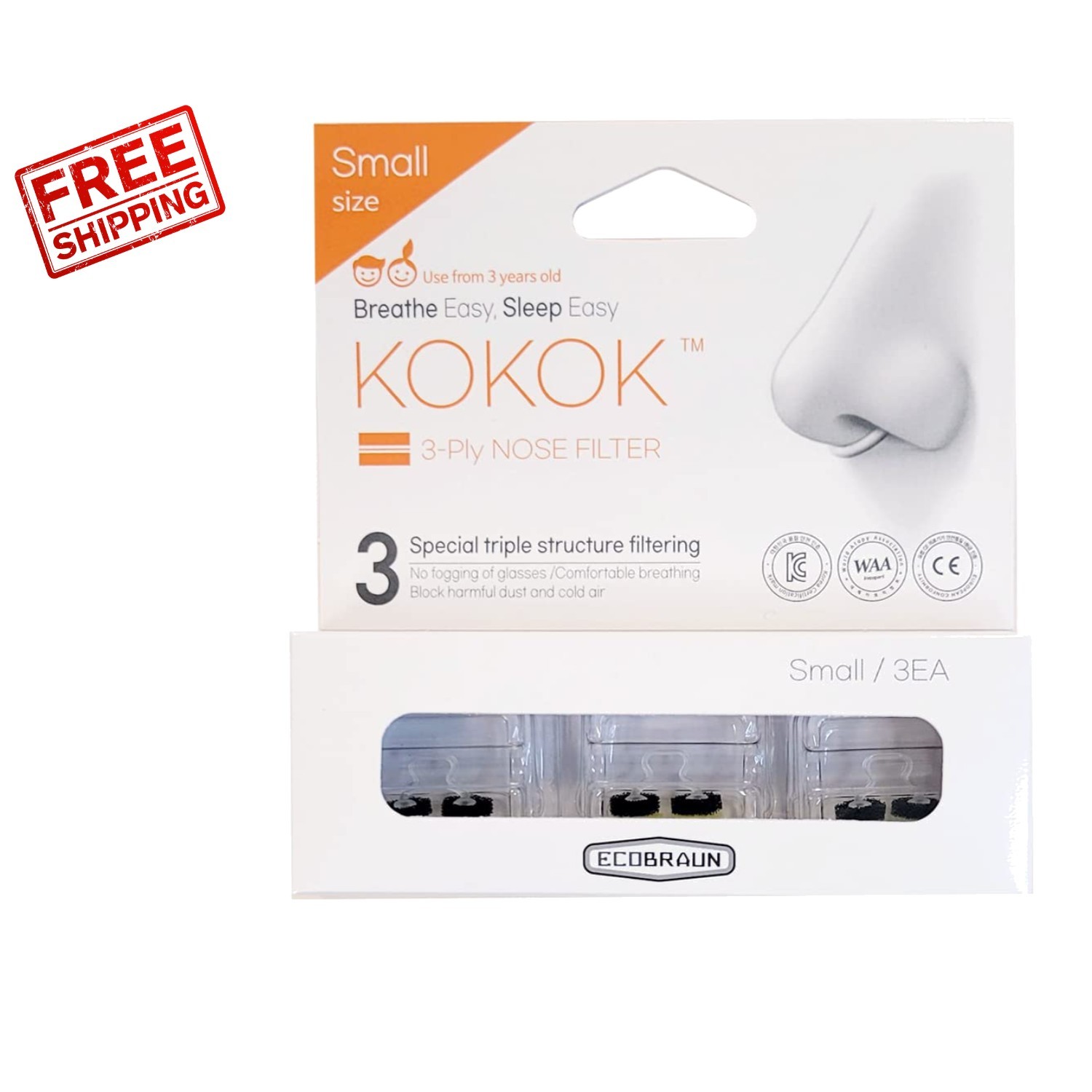 Breathable & Flexible Nose Filters for Dust and Pollution – Small Pack of 3