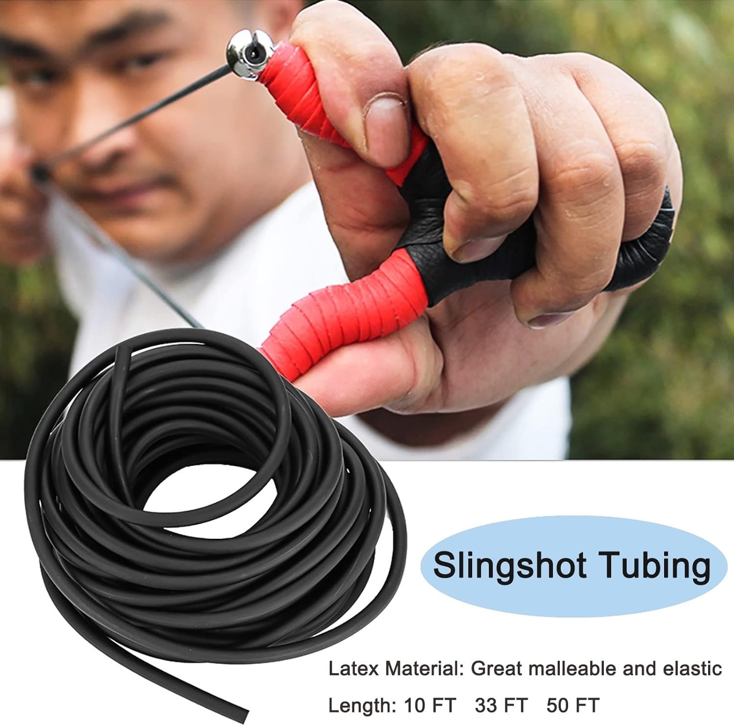 Durable Black Latex Tubing 3/8in OD – Ideal for Slingshot & Medical Applications