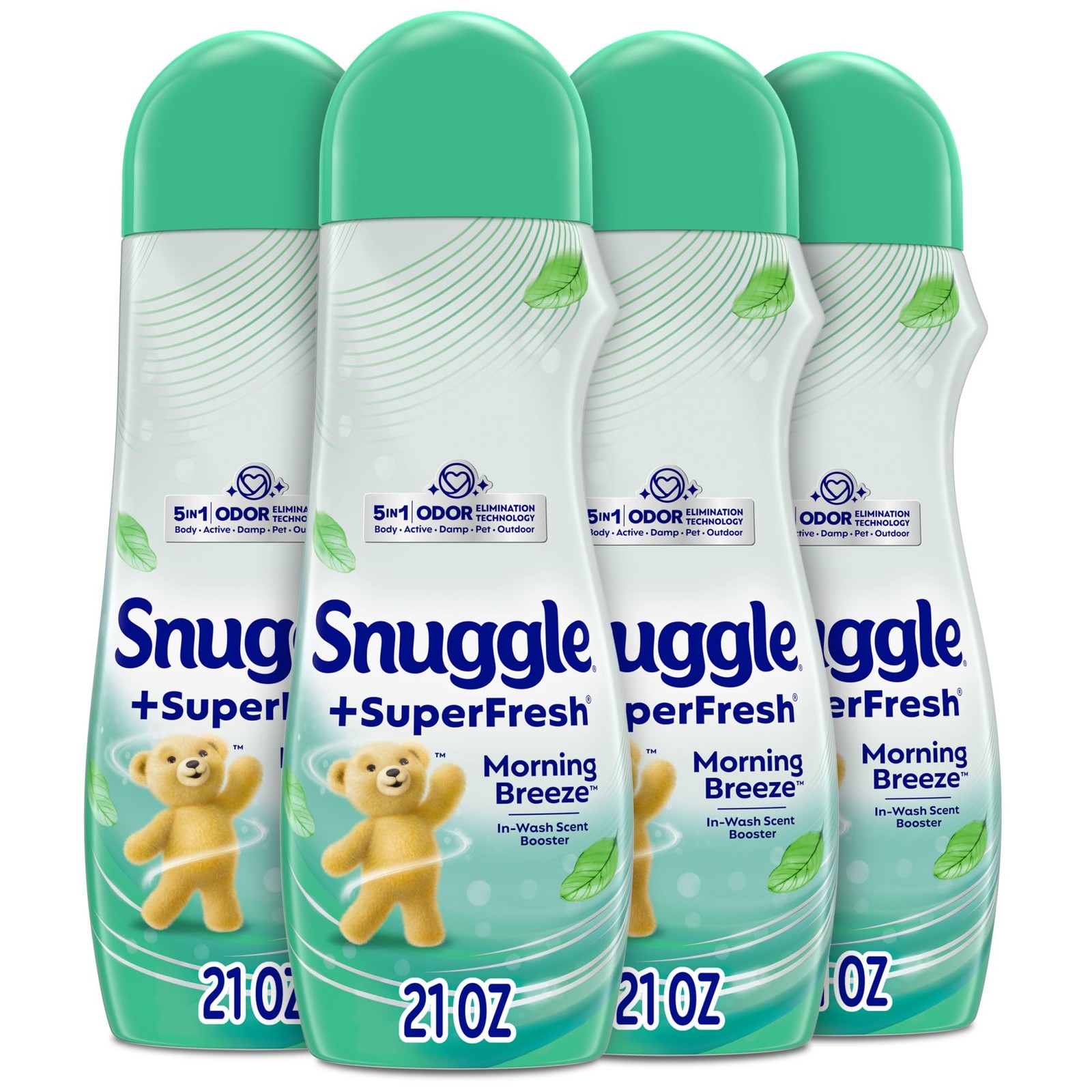 Laundry Scent Booster 21 Oz Pack of 4 SuperFresh Morning Breeze Snuggle Wash