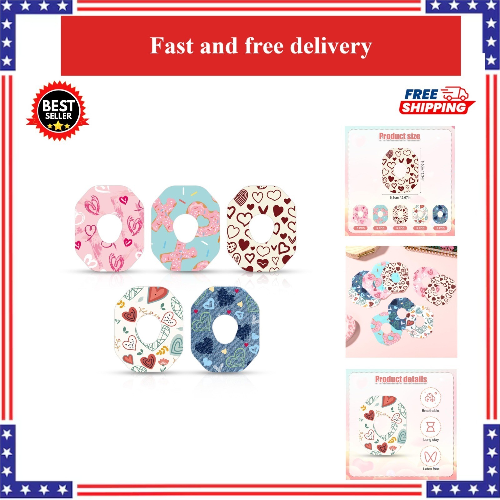 25 Adhesive Patches for Dexcom G7 | Waterproof Breathable Covers