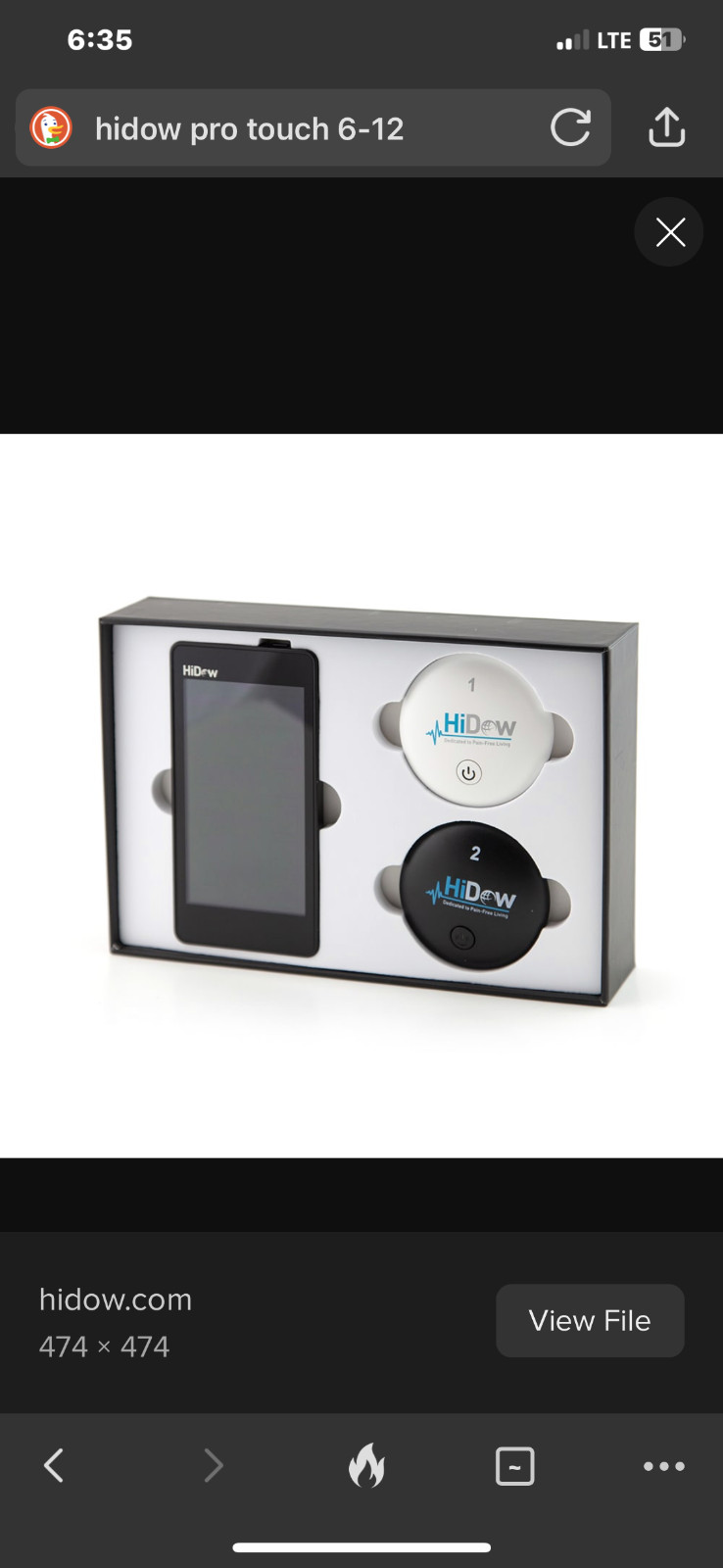 HiDow Pro Touch Wireless 6-12 premium wireless electronic muscle stimulator/TENS