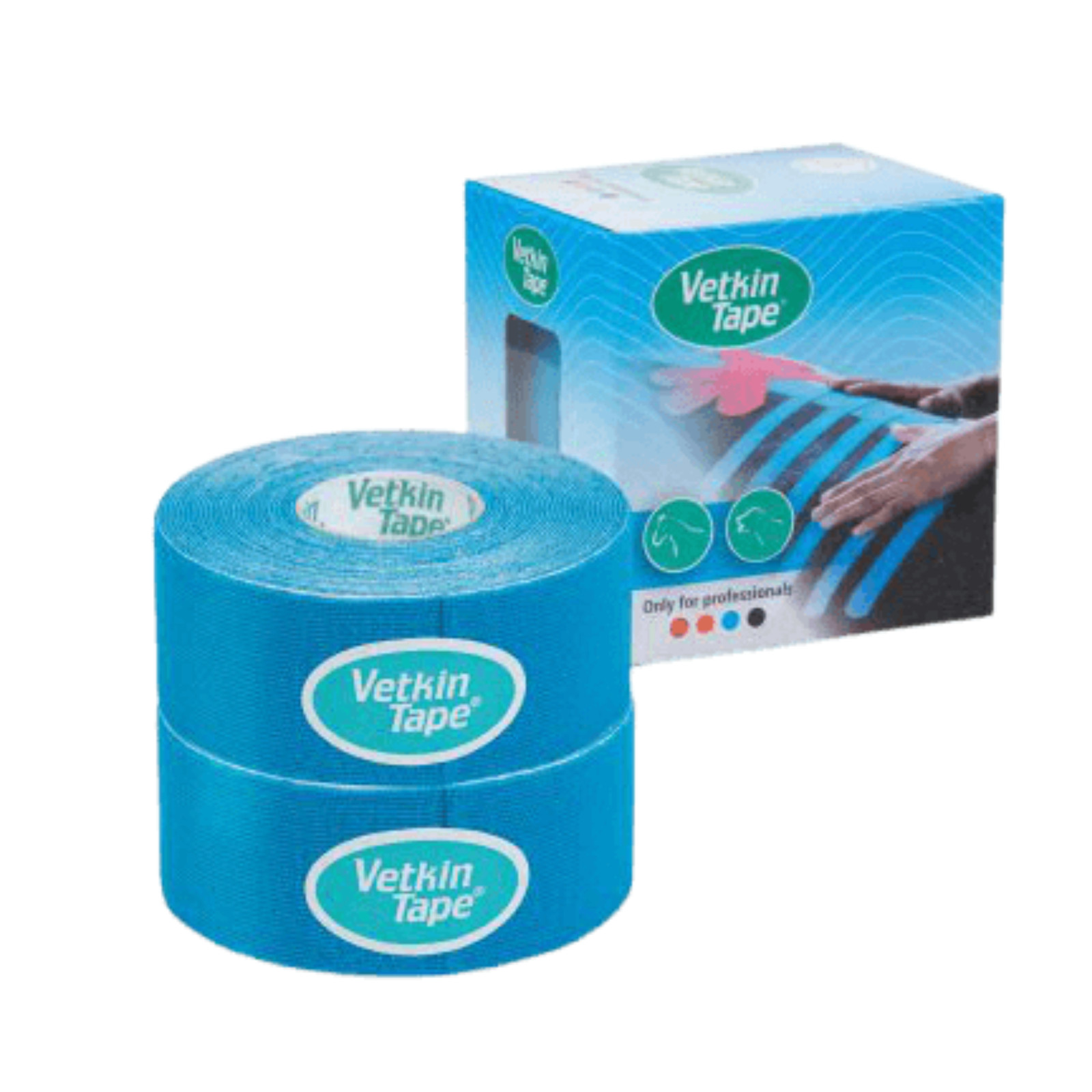 VetkinTape Equine & Canine Kinesiology Tape: 1.18 in. x 16.5 ft. (Blue) *2-pack