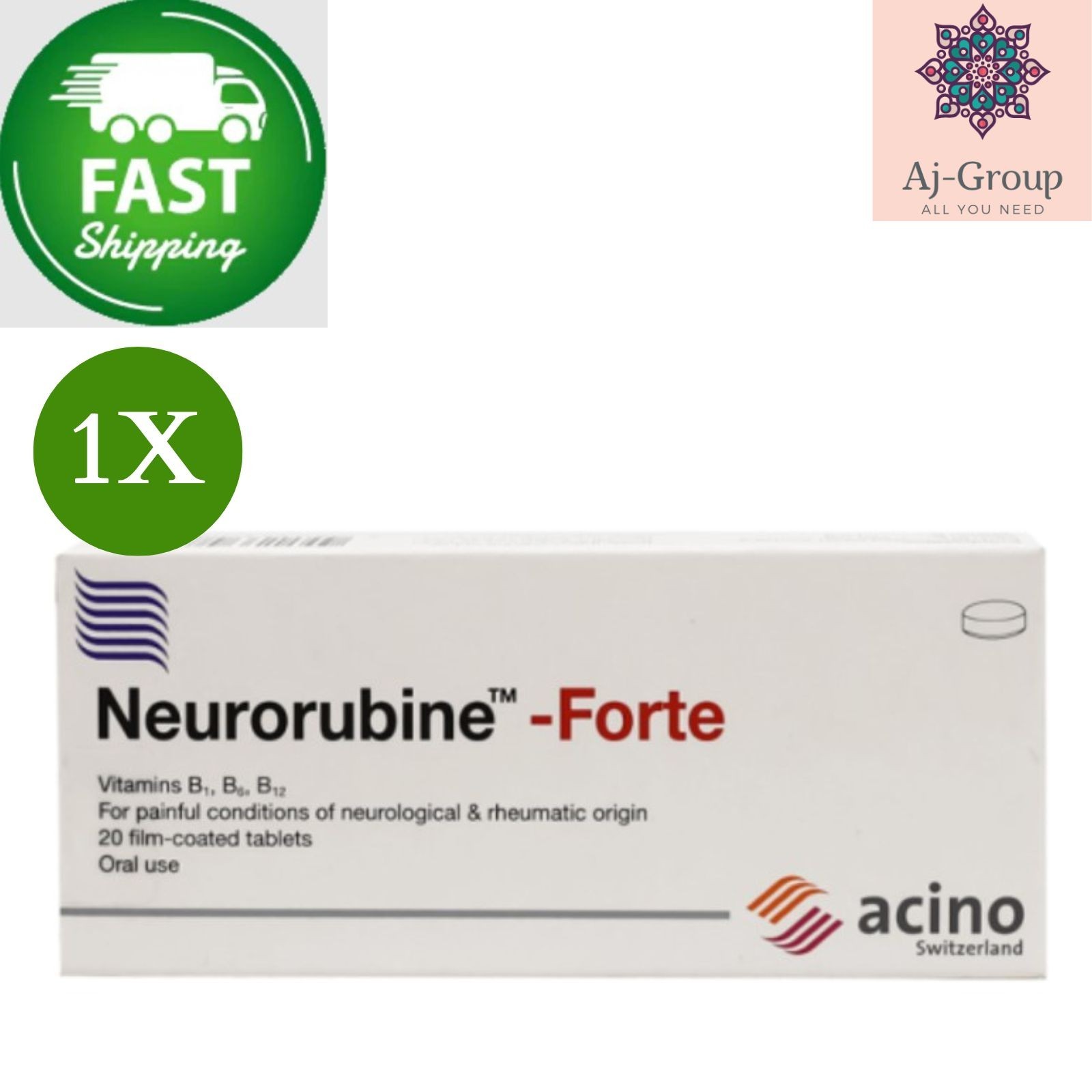 1 Pack X Neurorubine Forte With Vitamin B1, B6, B12 For Nerves ⭐FAST SHIPPING⭐