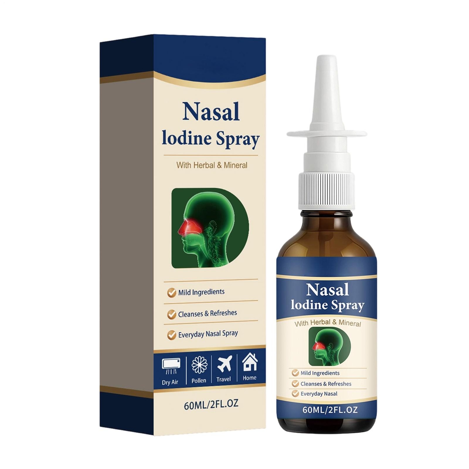Nasal Moisturizing Spray 60ml Gentle Soothing Fine Mist Nose Care Cleanser Spray