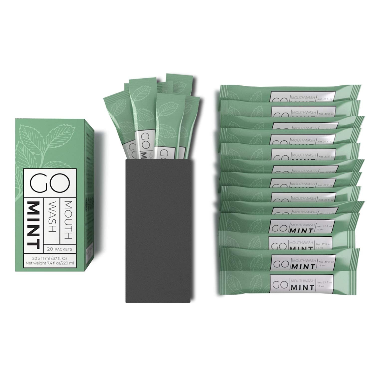 Mouthwash Travel Size Packets Individual Sachets TSA Compliant GO Mint Portable
