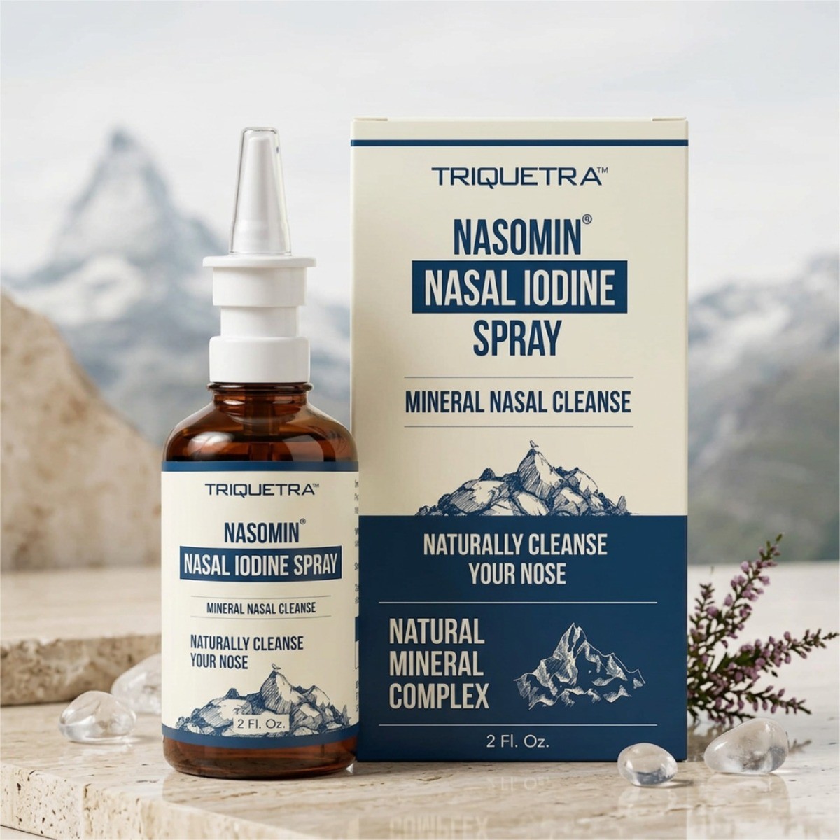 Triquetra Nasomin Nasal Iodine Spray Natural Mineral Nasal Cleanse Sinus Care