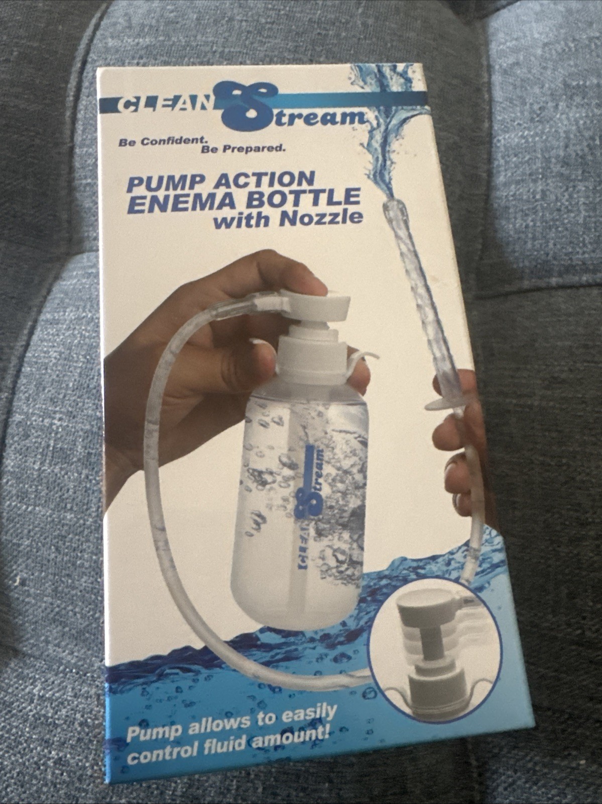 Clean Stream Pump Action Enema Bottle w Nozzle – Hygiene Enema Douche Kit
