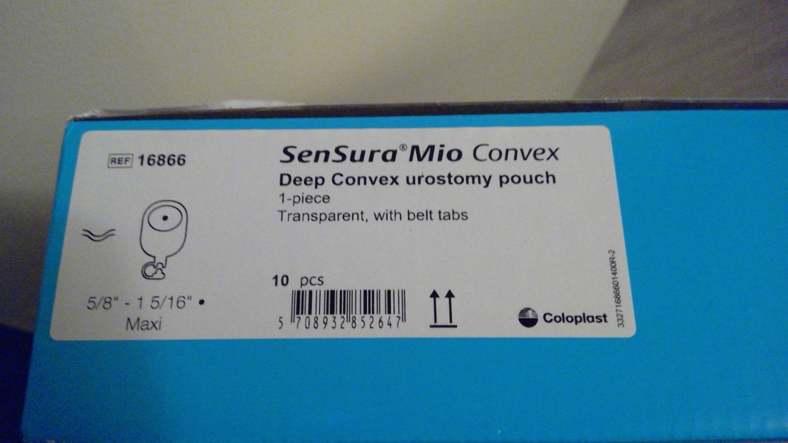 Coloplast SenSura Mio Convex – Deep Convex Urostomy Drainable Pouch – 10/Box