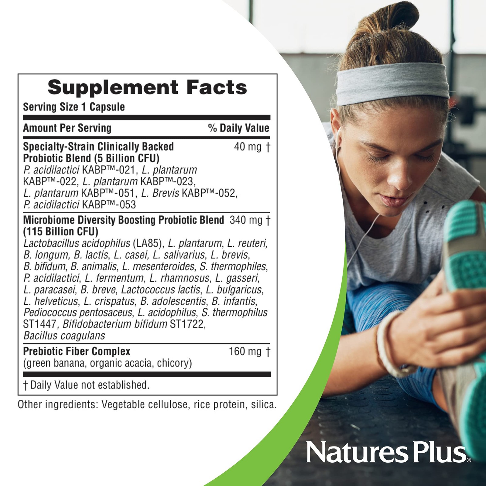 Probiotic Mega 30 Capsules Digestive Immune Health Gluten Free NaturesPlus