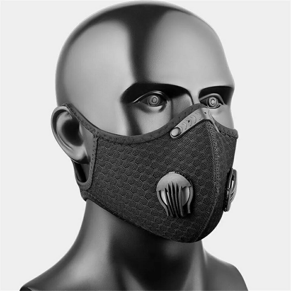 Face Masks with Activated Filter and Valves for Allergy, Outdoor, Gym