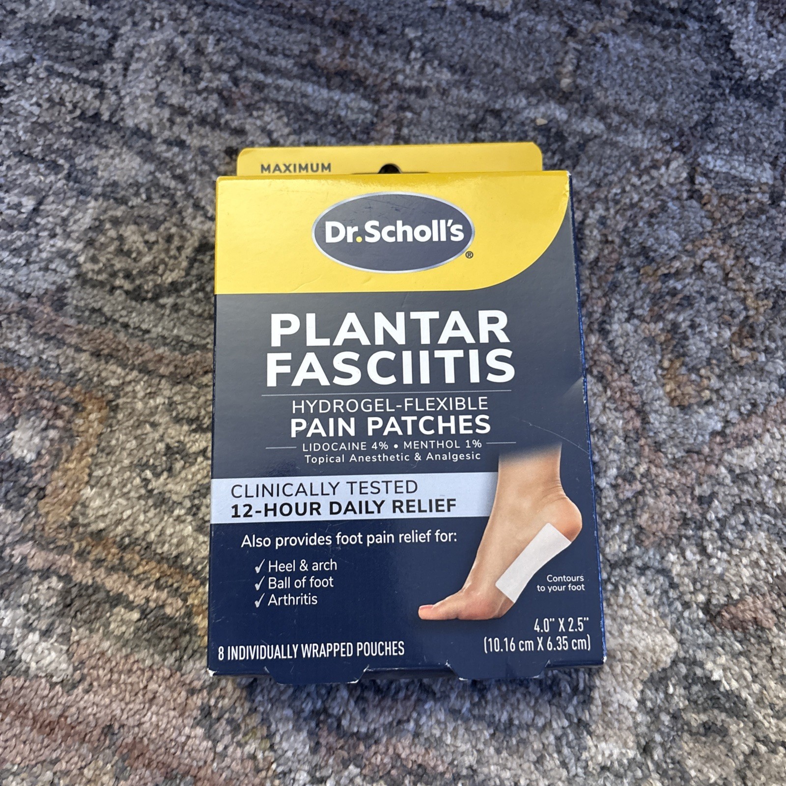 Dr. Scholl’s Plantar Fasciitis Pain Patches with Hydrogel Flexible. Exp 05/2028