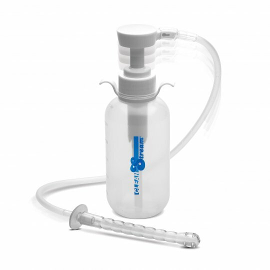 Pump Action Enema Bottle with Nozzle Douche CleanStream Silicone Polyethylene NR