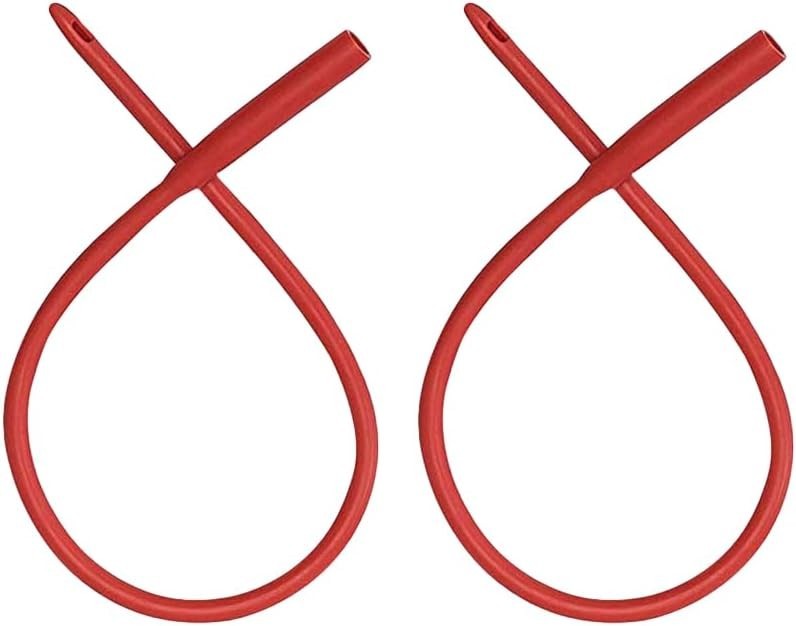 Enema Red Latex Catheter 20FR with Flexible Rubber Tubing for Higher