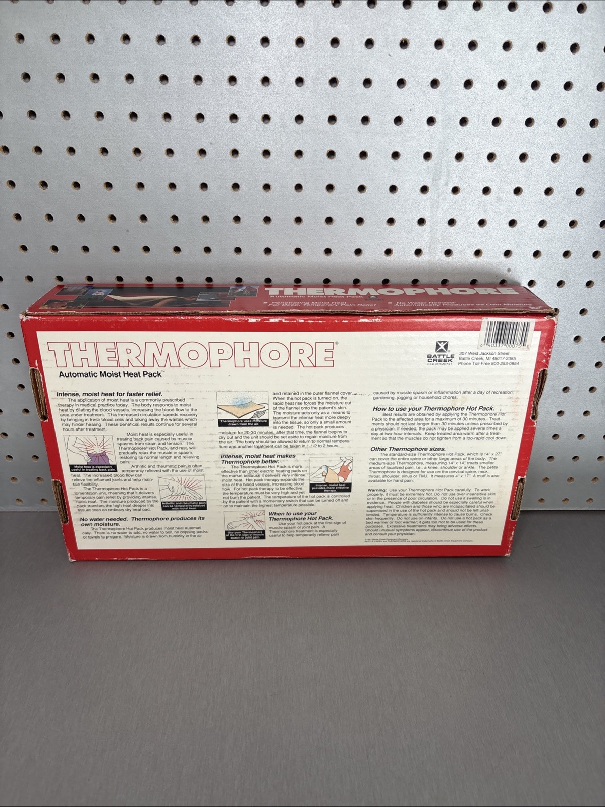 Battle Creek Thermophore Automatic Moist Heat Pack Pad 075 27.5 x 14 Vintage 80s