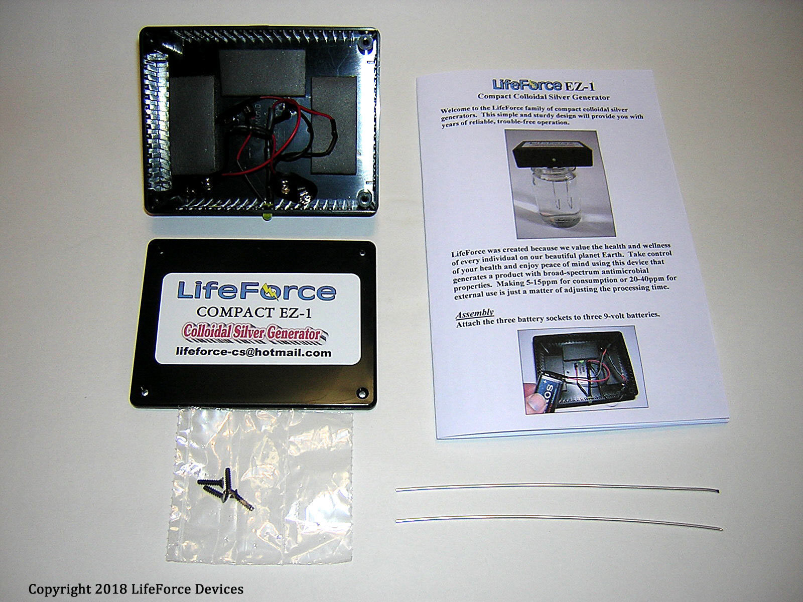 Compact EZ-1 Basic Colloidal Silver Generator Package by LifeForce Devices