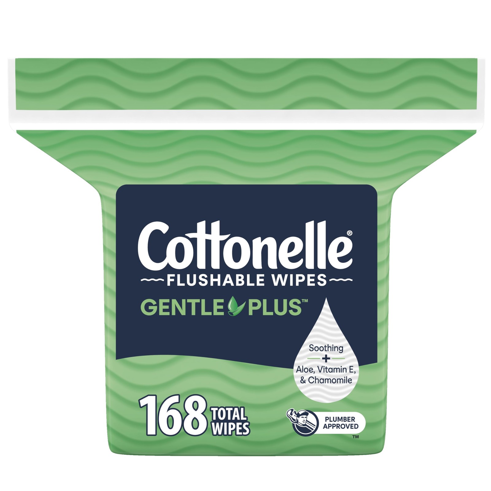 Flushable Wet Wipes Aloe Vitamin E 168 Count Pack Cottonelle GentlePlus Refill