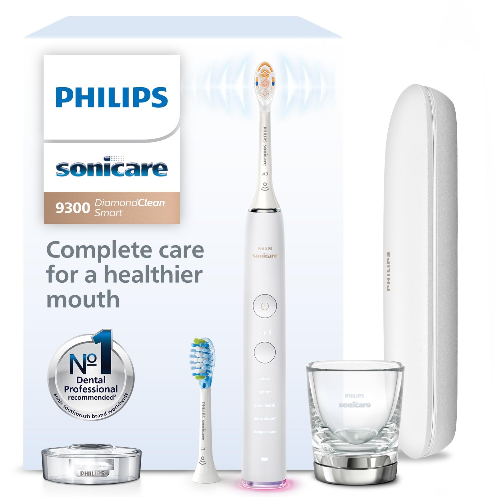 Electric Toothbrush Philips Sonicare DiamondClean 9300 White 2 Head