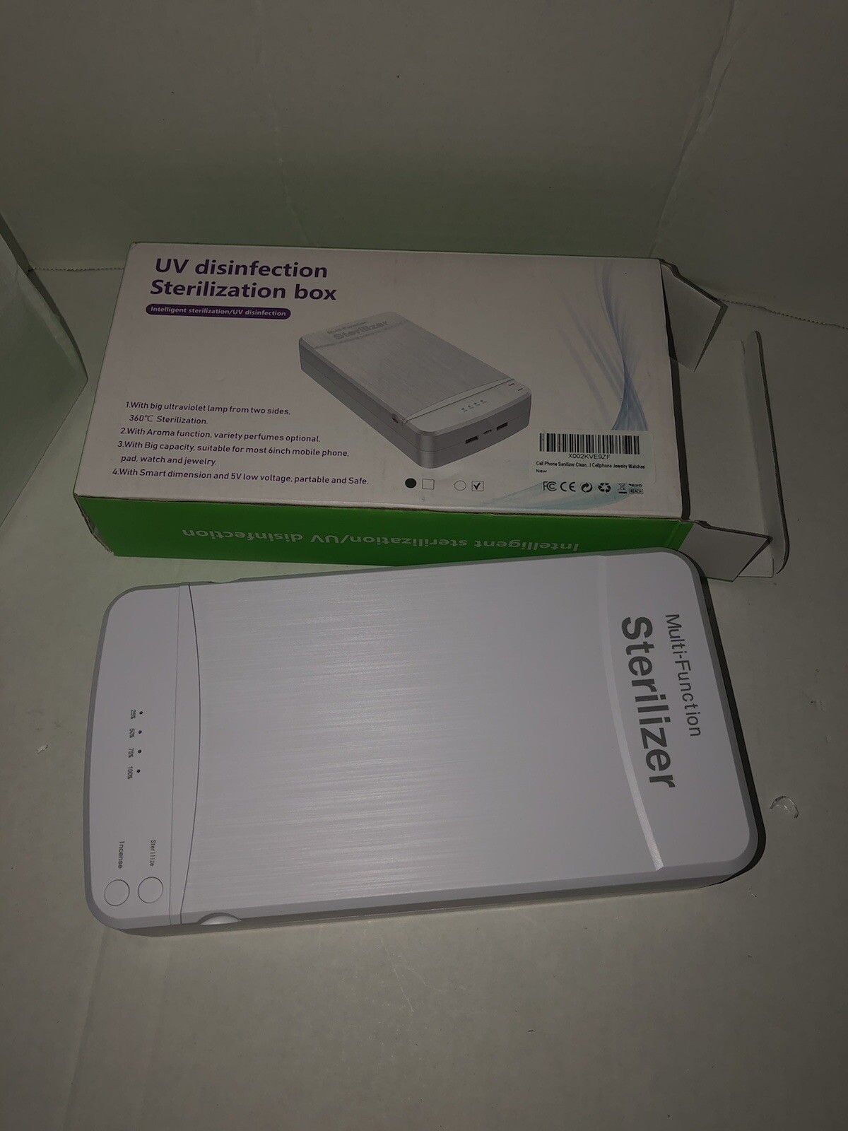 UV Disinfectant Sterilization Box (WHITE) 360*C, Openbox Great For Cell Phones