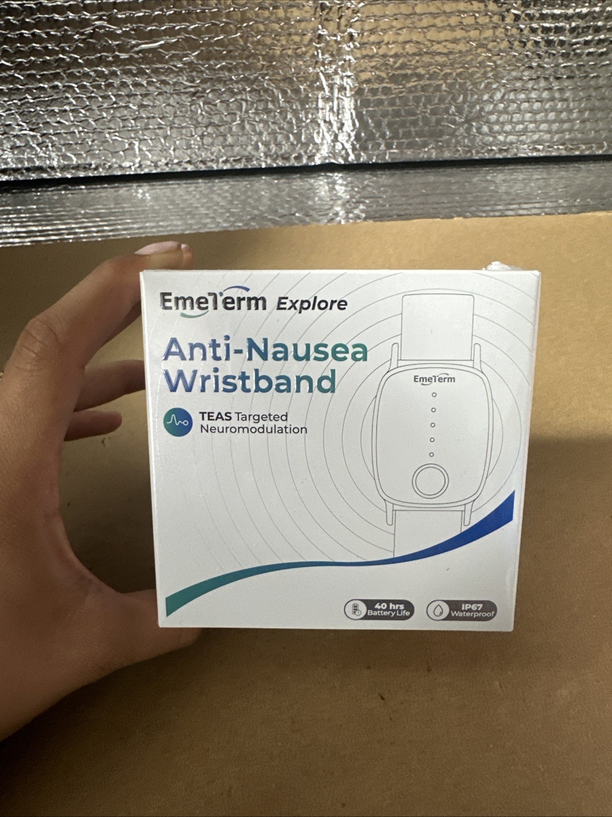 EMETERM Fashion Anti-Nausea Wristband Neuromodulation Model YF-ZTY-E1 Blue