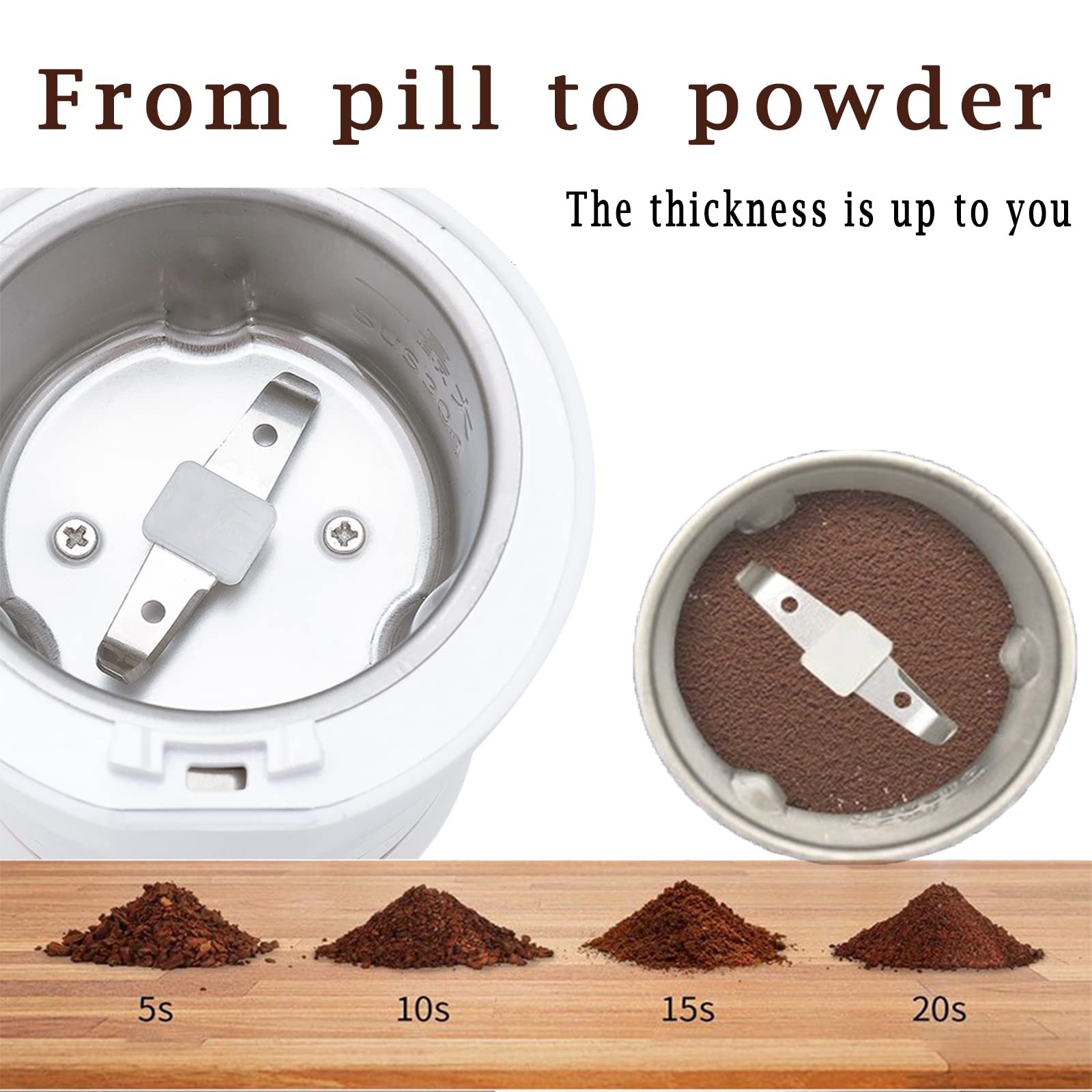 Electric Multifunctional Grinder.Electric Pill Crusher Grinder for White