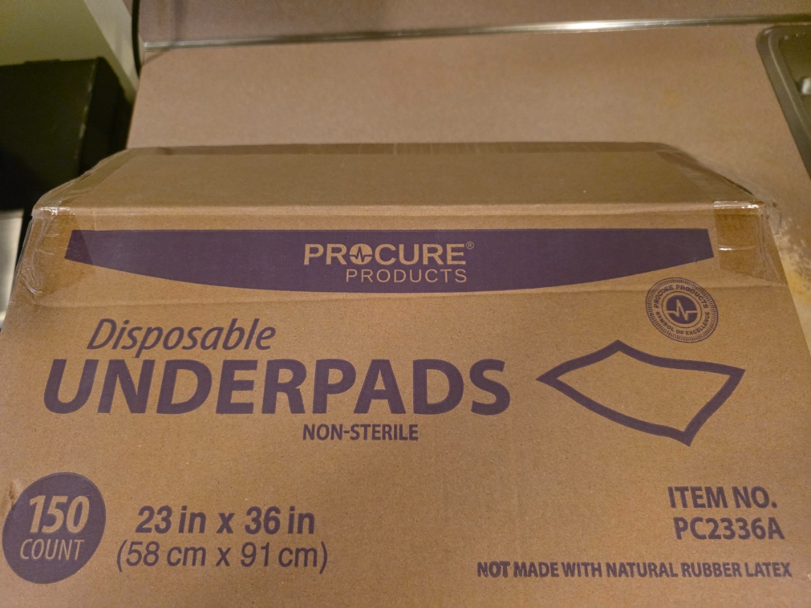PROCURE PRODUCTS DISPOSABLE UNDERPADS 3 PACKS 23 X 36 In 150 CT BLUE NON-STERILE