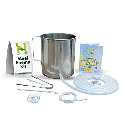 Stainless Steel Enema Bucket 2 Quart, Ideal for Home Coffee or Water Colon Cl…